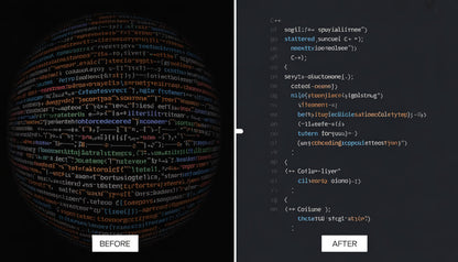 before confused code after clear readble code