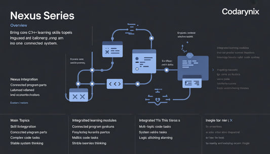 Diagram of a system architecture with text on a dark background, featuring the Codarynix brand.