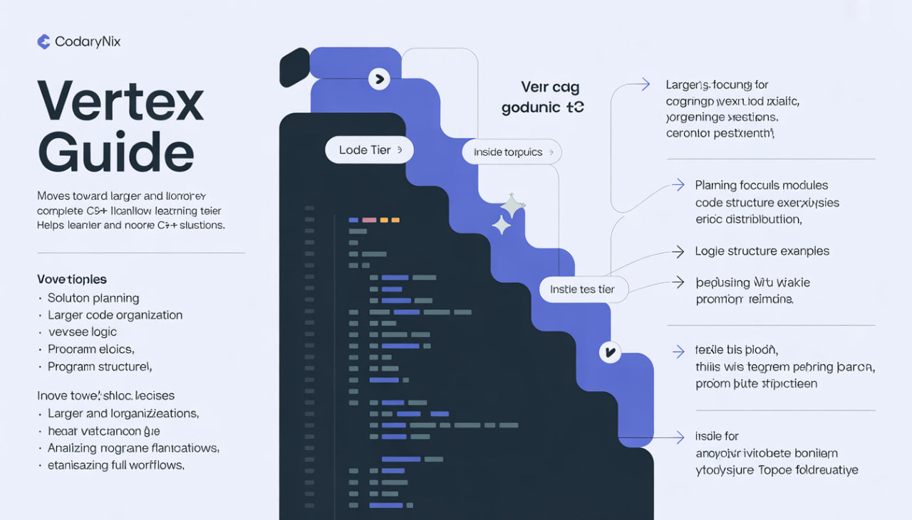 Vertex Guide with text and diagram on a white background
